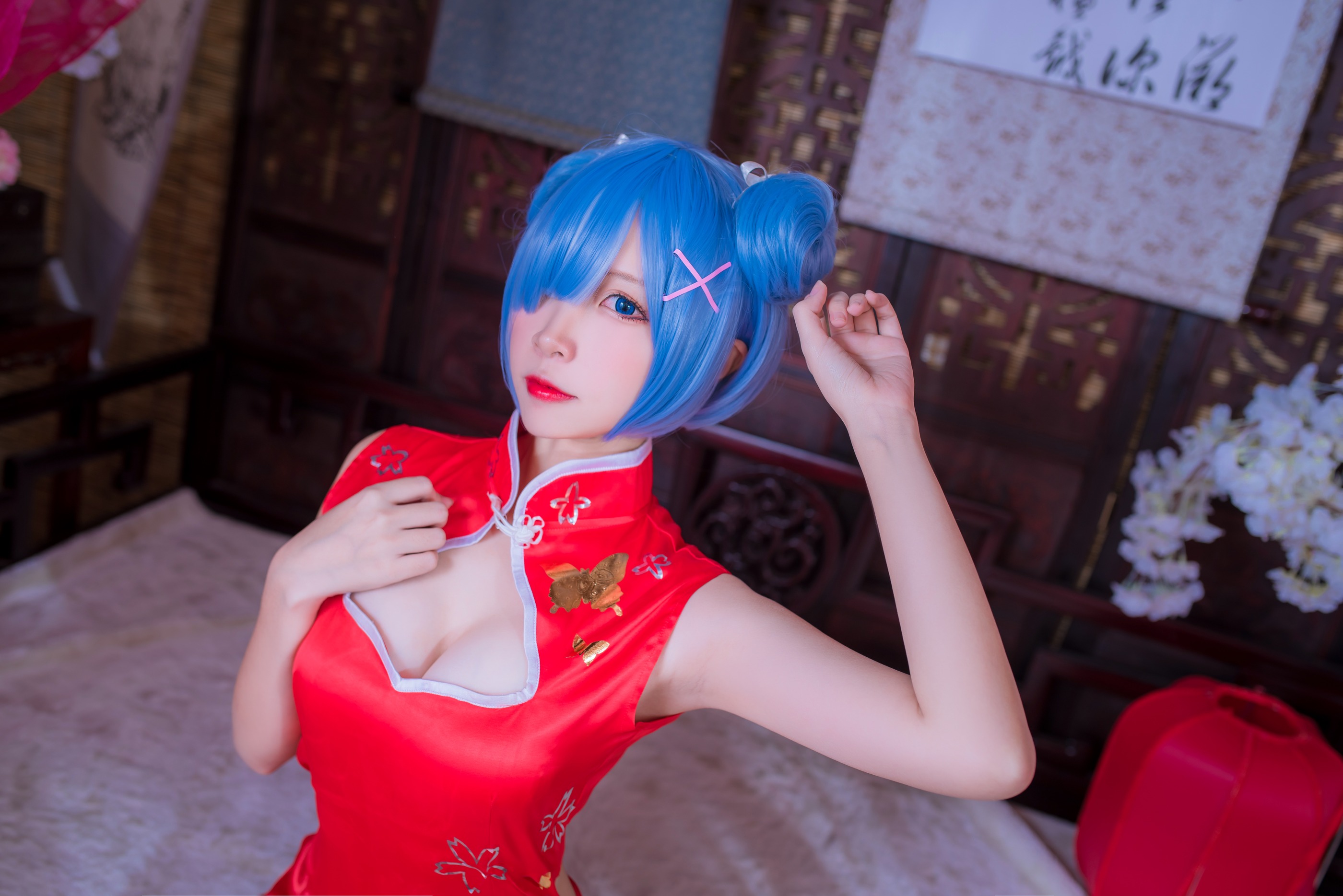 图片[1]-二佐Nisa – NO.038 二佐 蕾姆2号本 蕾姆旗袍 [30P]-XikXak